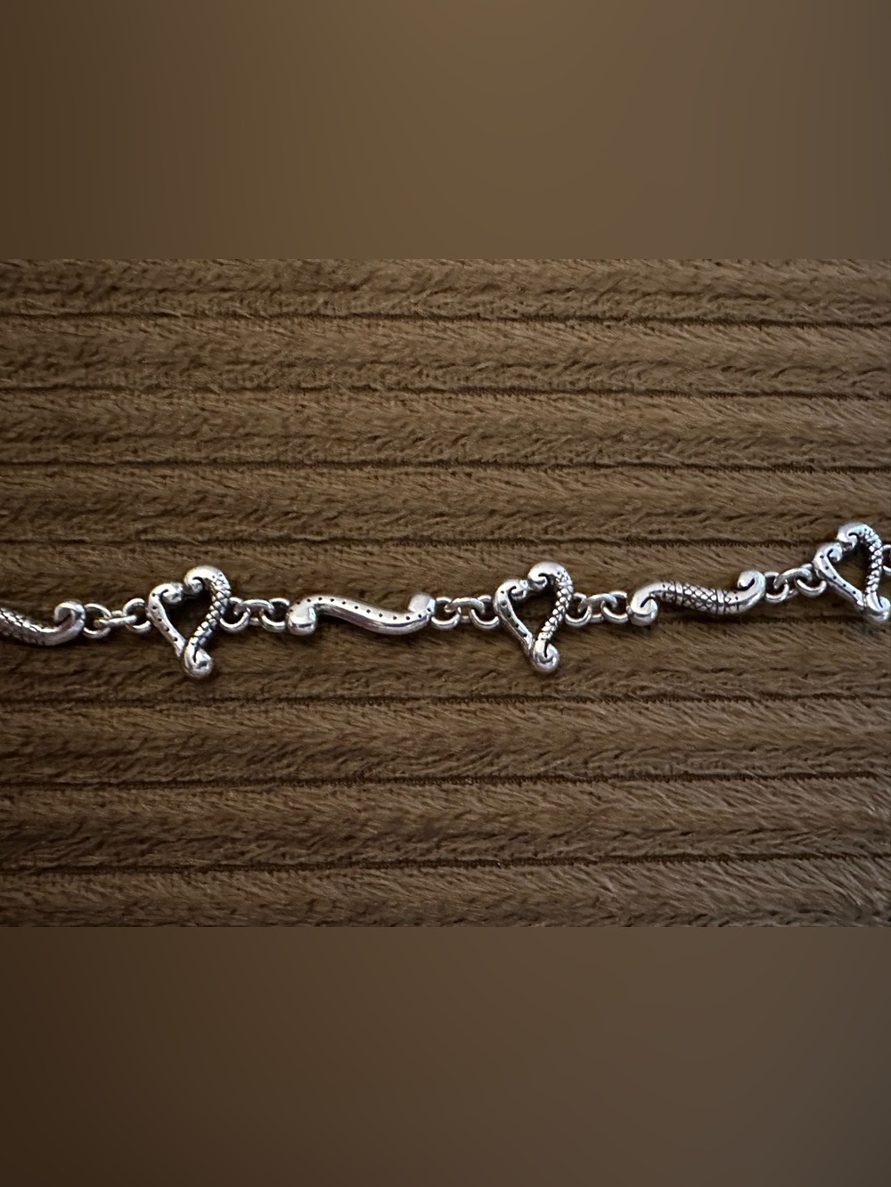 Brighton Silver-Tone Heart Link Charm Bracelet - Picture 3 of 5